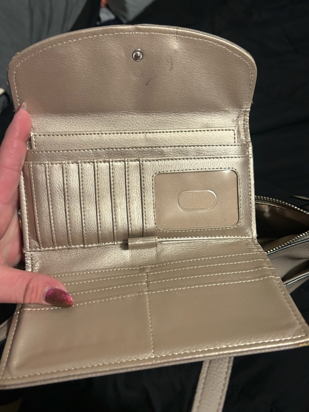 Nanette Lepore Taupe Pebbled Leather Tote - Picture 3 of 3